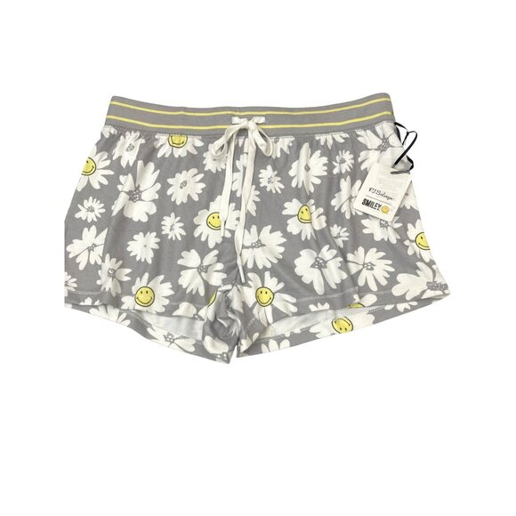 PJ Salvage Smiley Lounge Shorts Daisy Pull on Drawstring Medium - Picture 2 of 5